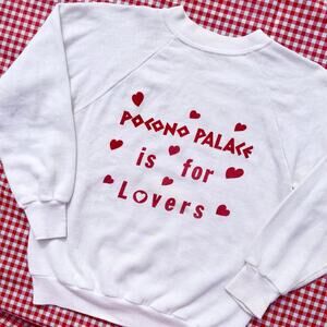 RARE Vintage 70s / 80s Pocono Palace is for‎ Lovers Sweatshirt // Size Small